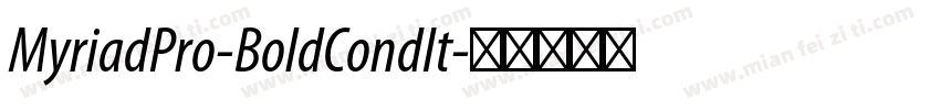 MyriadPro-BoldCondIt字体转换