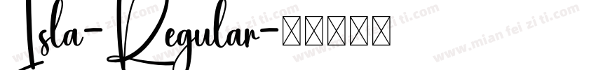 Isla-Regular字体转换