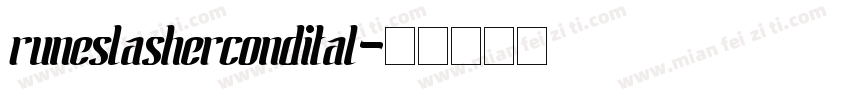 runeslashercondital字体转换