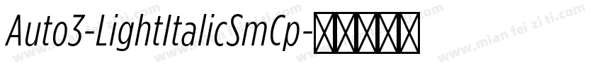 Auto3-LightItalicSmCp字体转换