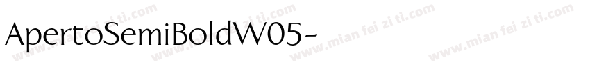 ApertoSemiBoldW05字体转换