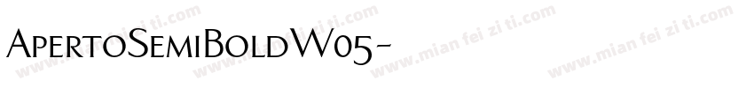 ApertoSemiBoldW05字体转换