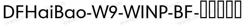 DFHaiBao-W9-WINP-BF字体转换