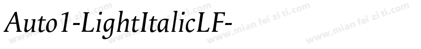 Auto1-LightItalicLF字体转换