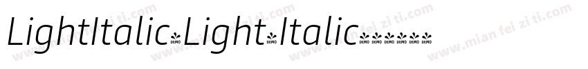 LightItalic-Light-Italic字体转换