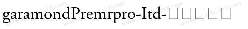 garamondPremrpro-Itd字体转换