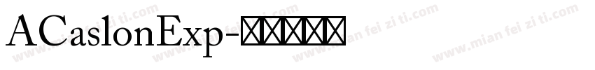 ACaslonExp字体转换