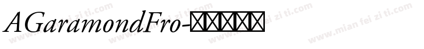 AGaramondFro字体转换