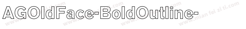 AGOldFace-BoldOutline字体转换