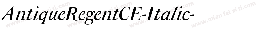 AntiqueRegentCE-Italic字体转换