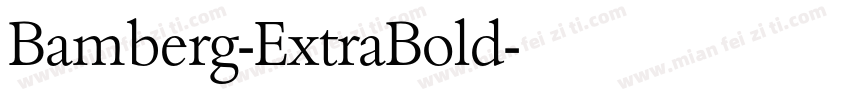 Bamberg-ExtraBold字体转换