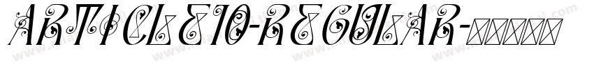 Article10-Regular字体转换