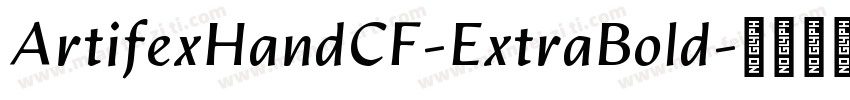 ArtifexHandCF-ExtraBold字体转换