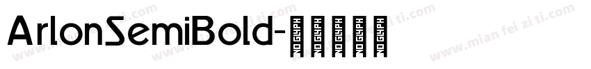 ArlonSemiBold字体转换