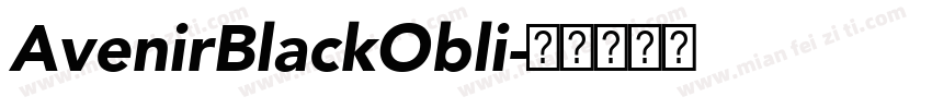 AvenirBlackObli字体转换