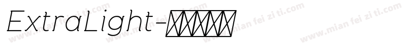 ExtraLight字体转换