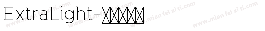 ExtraLight字体转换
