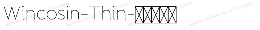 Wincosin-Thin字体转换