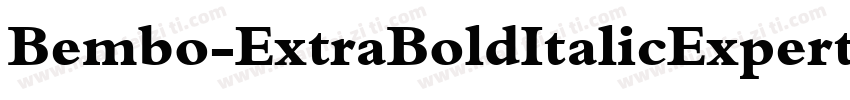 Bembo-ExtraBoldItalicExpert字体转换