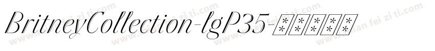 BritneyCollection-lgP35字体转换