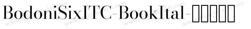 BodoniSixITC-BookItal字体转换