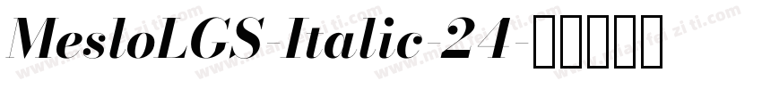 MesloLGS-Italic-24字体转换