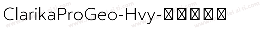 ClarikaProGeo-Hvy字体转换