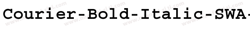 Courier-Bold-Italic-SWA-1字体转换