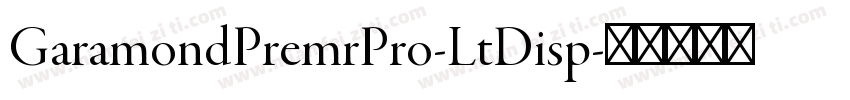 GaramondPremrPro-LtDisp字体转换