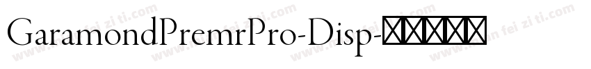 GaramondPremrPro-Disp字体转换