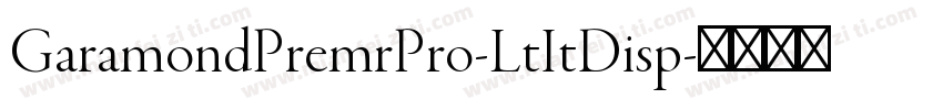 GaramondPremrPro-LtItDisp字体转换