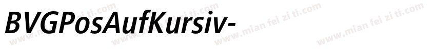 BVGPosAufKursiv字体转换