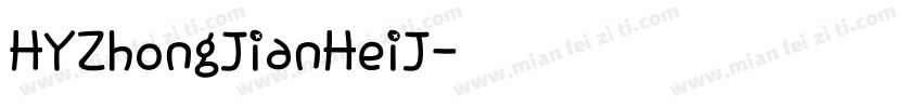 HYZhongJianHeiJ字体转换