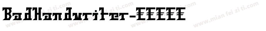 BadHandwriter字体转换