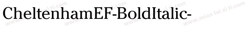 CheltenhamEF-BoldItalic字体转换