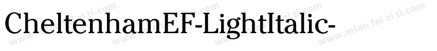 CheltenhamEF-LightItalic字体转换