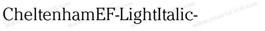 CheltenhamEF-LightItalic字体转换