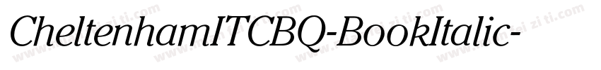 CheltenhamITCBQ-BookItalic字体转换