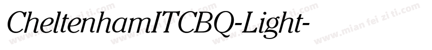 CheltenhamITCBQ-Light字体转换