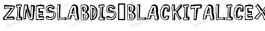 ZineSlabDis-BlackItalicExp字体转换