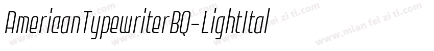 AmericanTypewriterBQ-LightItalic字体转换