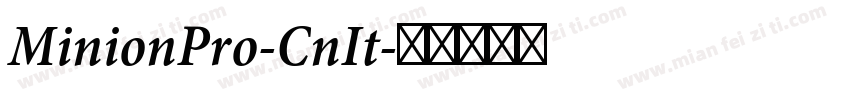 MinionPro-CnIt字体转换