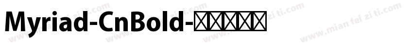 Myriad-CnBold字体转换