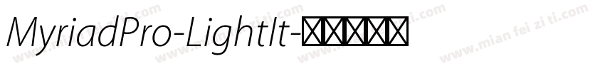 MyriadPro-LightIt字体转换