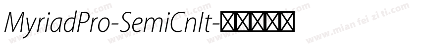 MyriadPro-SemiCnIt字体转换