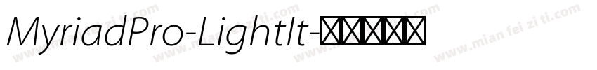 MyriadPro-LightIt字体转换