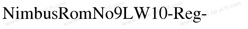 NimbusRomNo9LW10-Reg字体转换