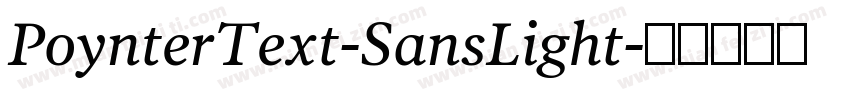 PoynterText-SansLight字体转换