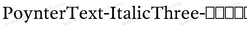 PoynterText-ItalicThree字体转换