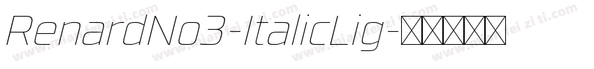 RenardNo3-ItalicLig字体转换